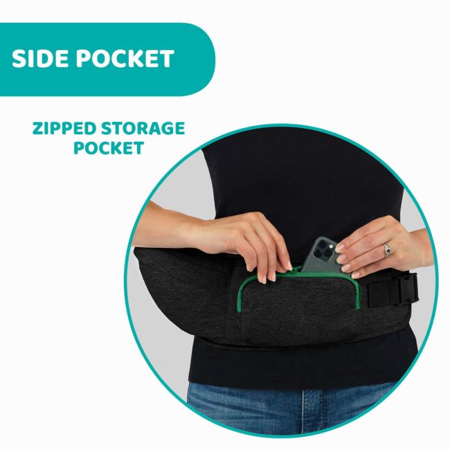 Marsupiu ergonomic multifunctional Chicco Hip Seat cu suport pentru sold, PirateBlack (negru), 0luni+ CHC79147-8_PIRATE BLACK