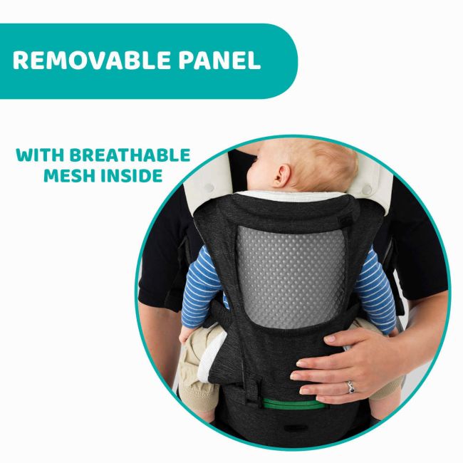 Marsupiu ergonomic multifunctional Chicco Hip Seat cu suport pentru sold, PirateBlack (negru), 0luni+ CHC79147-8_PIRATE BLACK