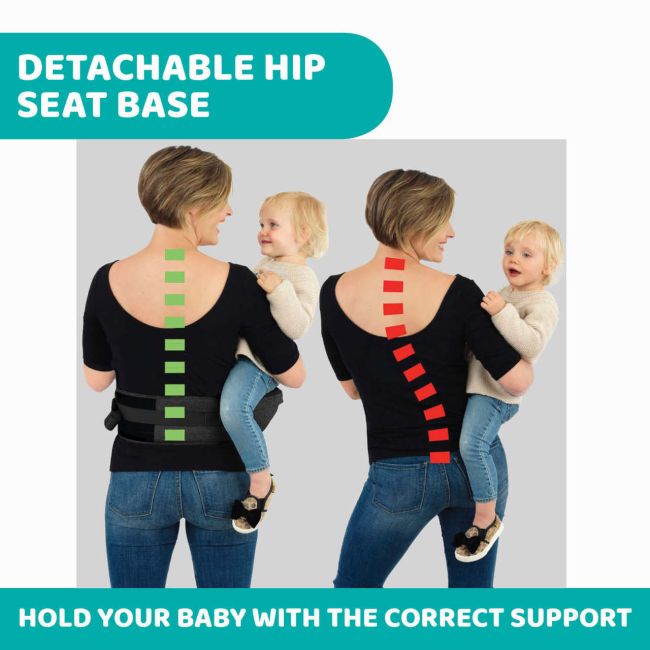 Marsupiu ergonomic multifunctional Chicco Hip Seat cu suport pentru sold, PirateBlack (negru), 0luni+ CHC79147-8_PIRATE BLACK