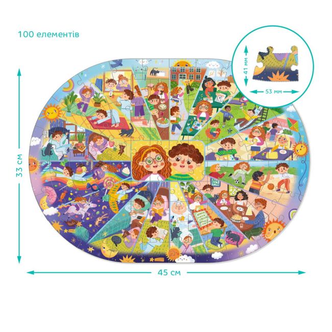 Puzzle - activitatile zilnice (100 piese)