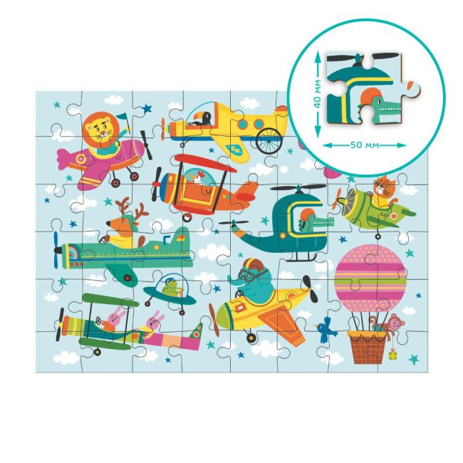 Puzzle - aventuri in zbor (48 piese)