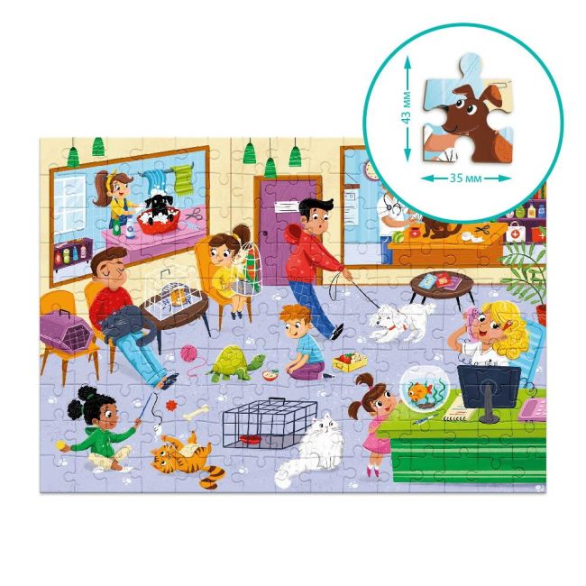 Puzzle meserii - medic veterinar (150 piese)