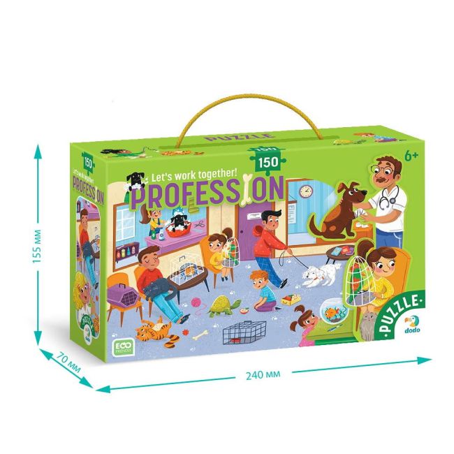 Puzzle meserii - medic veterinar (150 piese)