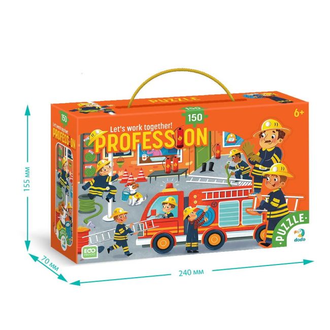 Puzzle meserii - pompier (150 piese)