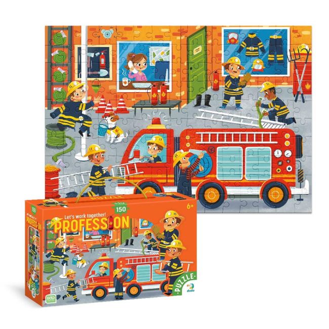 Puzzle meserii - pompier (150 piese)