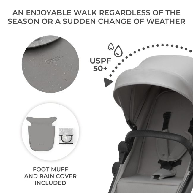 CARUCIOR KINDERKRAFT NEWLY, 3 IN 1, LIGHT GREY VIVKSNEWL00GRY300I