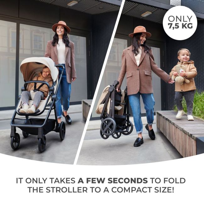 CARUCIOR KINDERKRAFT NEWLY, 3 IN 1, LIGHT GREY VIVKSNEWL00GRY300I