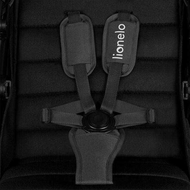 Carucior sport, Lionelo, Mira, Maner reglabil in 5 pozitii, Spatar si suport de picioare reglabile, Plasa de tantari si suport biberon incluse, Pana la 22 kg, 6 luni+, Conform cu EN1888-1, EN1888-2, Testare SGS, Gri BYNLO-MIRA_GREY_GRAPHITE