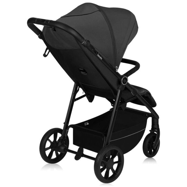 Carucior sport, Lionelo, Mira, Maner reglabil in 5 pozitii, Spatar si suport de picioare reglabile, Plasa de tantari si suport biberon incluse, Pana la 22 kg, 6 luni+, Conform cu EN1888-1, EN1888-2, Testare SGS, Gri BYNLO-MIRA_GREY_GRAPHITE
