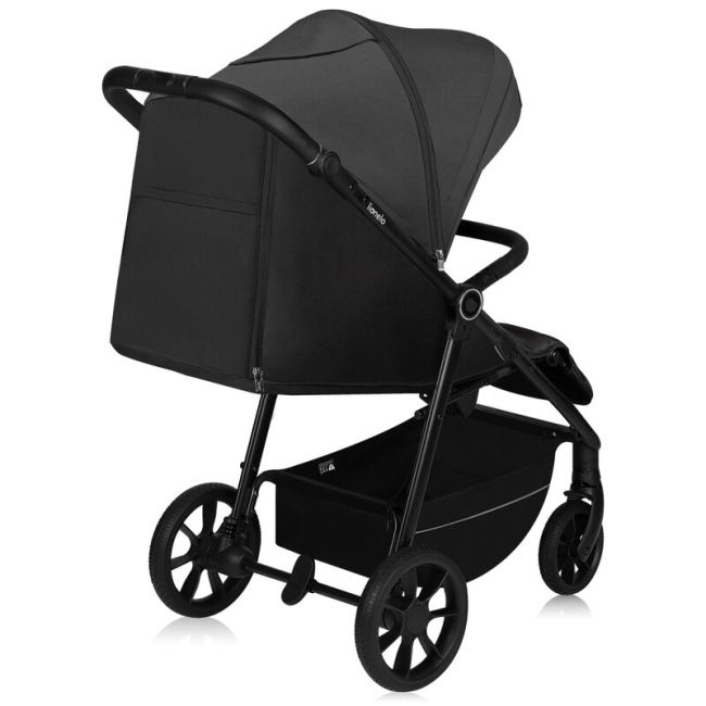 Carucior sport, Lionelo, Mira, Maner reglabil in 5 pozitii, Spatar si suport de picioare reglabile, Plasa de tantari si suport biberon incluse, Pana la 22 kg, 6 luni+, Conform cu EN1888-1, EN1888-2, Testare SGS, Gri BYNLO-MIRA_GREY_GRAPHITE