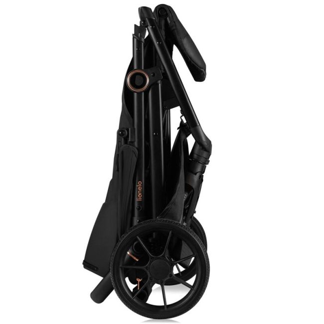 Carucior sport, Lionelo, Mira, Maner reglabil in 5 pozitii, Spatar si suport de picioare reglabile, Plasa de tantari si suport biberon incluse, Pana la 22 kg, 6 luni+, Conform cu EN1888-1, EN1888-2, Testare SGS, Negru BYNLO-MIRA_BLACK_ONYX