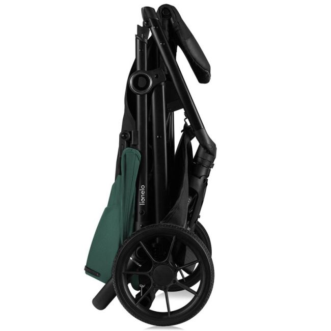 Carucior sport, Lionelo, Mira, Maner reglabil in 5 pozitii, Spatar si suport de picioare reglabile, Plasa de tantari si suport biberon incluse, Pana la 22 kg, 6 luni+, Conform cu EN1888-1, EN1888-2, Testare SGS, Verde BYNLO-MIRA_GREEN_EMERALD