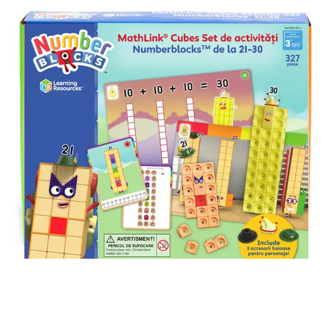 Mathlink®cubes numberblocks in romana set de activitati de la 21 - 30
