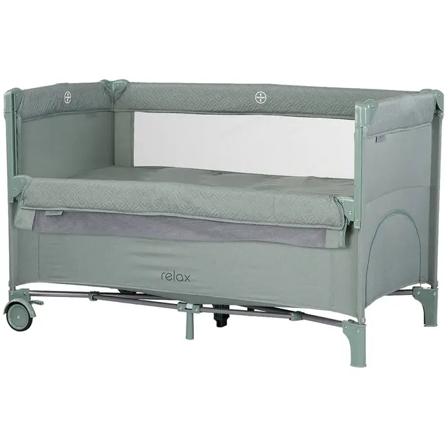 Patut pliabil chipolino relax basil linen cu laterala culisanta hubkosire254ba