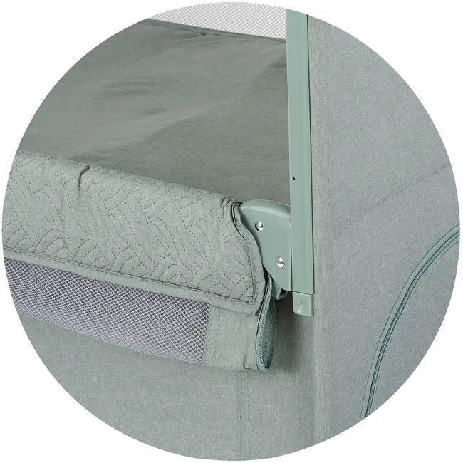 Patut pliabil chipolino relax basil linen cu laterala culisanta hubkosire254ba