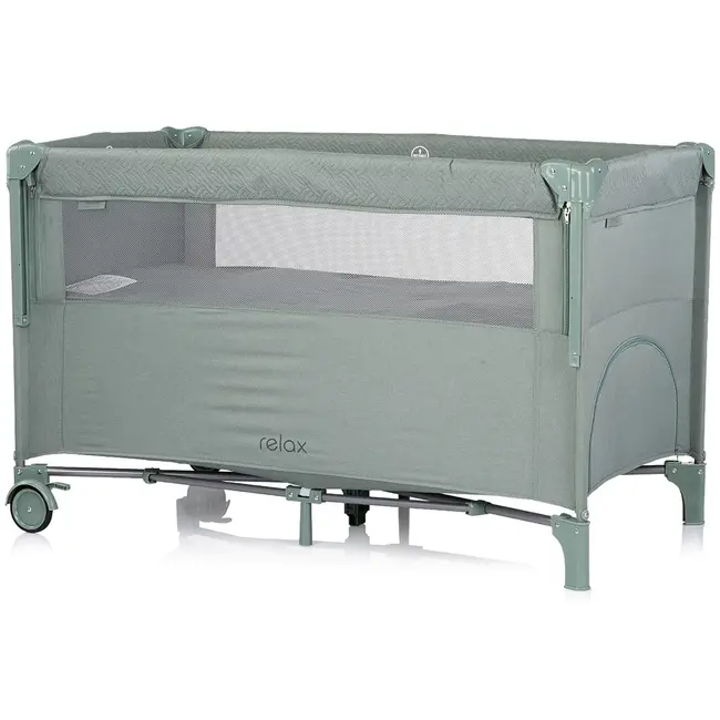 Patut pliabil chipolino relax basil linen cu laterala culisanta hubkosire254ba