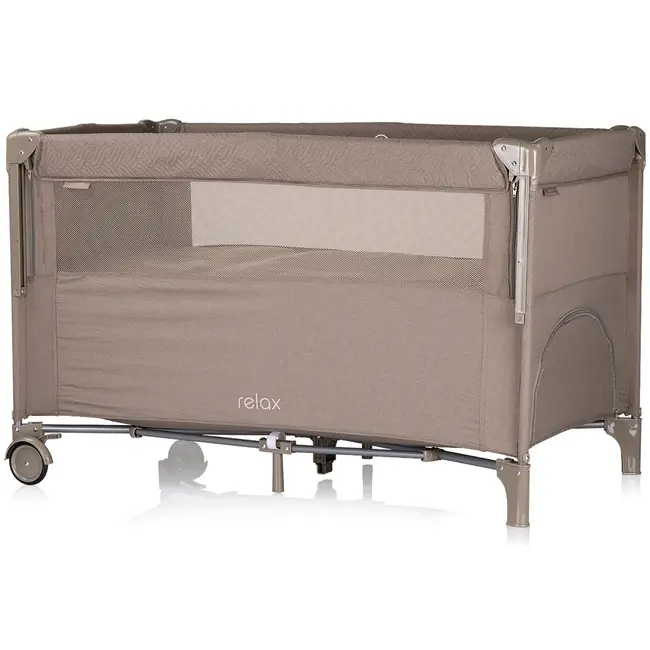 Patut pliabil chipolino relax tiramisu linen cu laterala culisanta hubkosire253tr