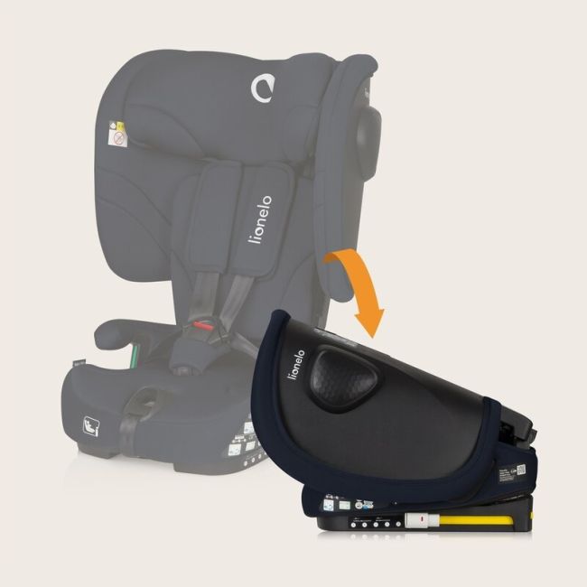 Scaun auto pliabil, Lionelo, Nelly, i-Size, 76- 150 cm, Tetiera reglabila in 15 pozitii, Spatar reglabil in 4 pozitii, Sisteme de fixare Isofix si Top Tether, Sezut lat si confortabil, Conform cu ECE R129, Albastru BYNLO-NELLY_I-SIZE_BLUE_NAVY