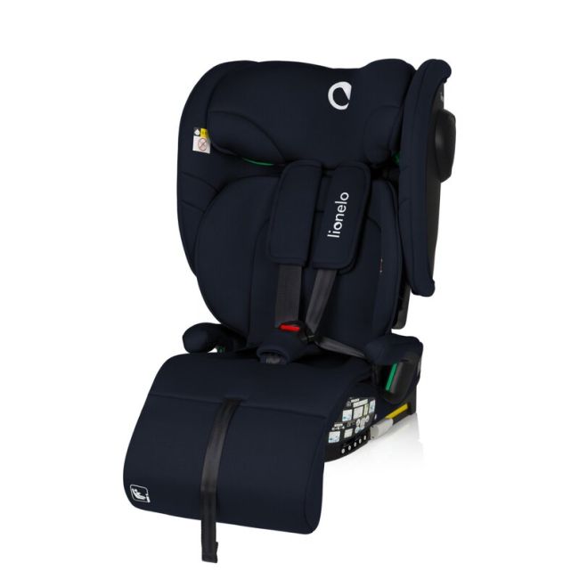 Scaun auto pliabil, Lionelo, Nelly, i-Size, 76- 150 cm, Tetiera reglabila in 15 pozitii, Spatar reglabil in 4 pozitii, Sisteme de fixare Isofix si Top Tether, Sezut lat si confortabil, Conform cu ECE R129, Albastru BYNLO-NELLY_I-SIZE_BLUE_NAVY