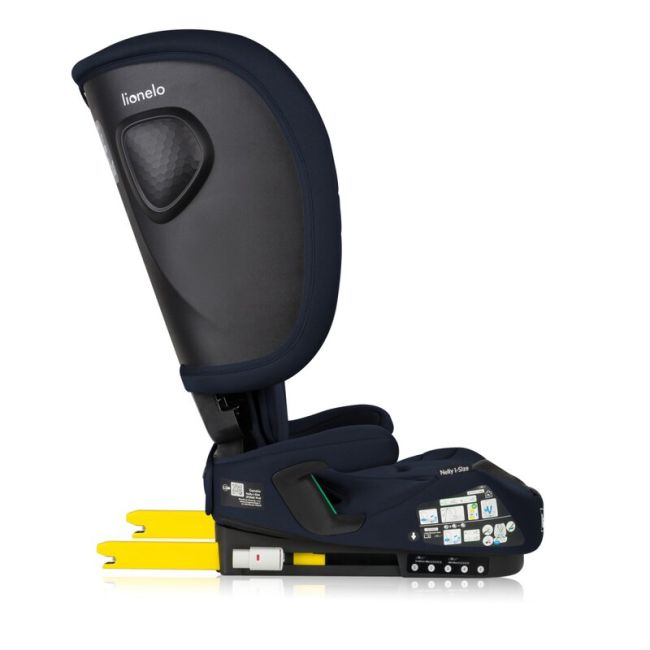 Scaun auto pliabil, Lionelo, Nelly, i-Size, 76- 150 cm, Tetiera reglabila in 15 pozitii, Spatar reglabil in 4 pozitii, Sisteme de fixare Isofix si Top Tether, Sezut lat si confortabil, Conform cu ECE R129, Albastru BYNLO-NELLY_I-SIZE_BLUE_NAVY