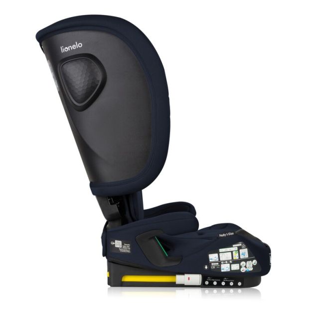 Scaun auto pliabil, Lionelo, Nelly, i-Size, 76- 150 cm, Tetiera reglabila in 15 pozitii, Spatar reglabil in 4 pozitii, Sisteme de fixare Isofix si Top Tether, Sezut lat si confortabil, Conform cu ECE R129, Albastru BYNLO-NELLY_I-SIZE_BLUE_NAVY
