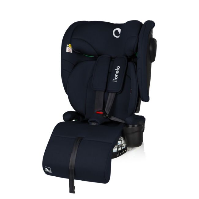 Scaun auto pliabil, Lionelo, Nelly, i-Size, 76- 150 cm, Tetiera reglabila in 15 pozitii, Spatar reglabil in 4 pozitii, Sisteme de fixare Isofix si Top Tether, Sezut lat si confortabil, Conform cu ECE R129, Albastru BYNLO-NELLY_I-SIZE_BLUE_NAVY