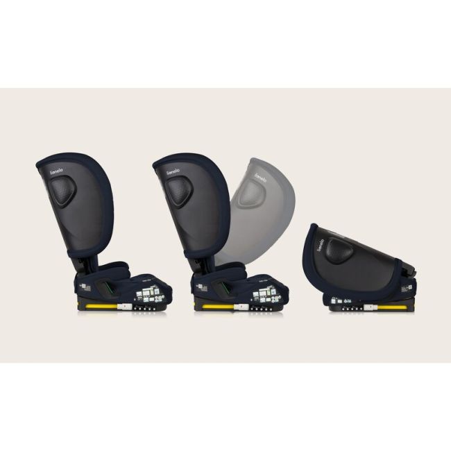 Scaun auto pliabil, Lionelo, Nelly, i-Size, 76- 150 cm, Tetiera reglabila in 15 pozitii, Spatar reglabil in 4 pozitii, Sisteme de fixare Isofix si Top Tether, Sezut lat si confortabil, Conform cu ECE R129, Albastru BYNLO-NELLY_I-SIZE_BLUE_NAVY
