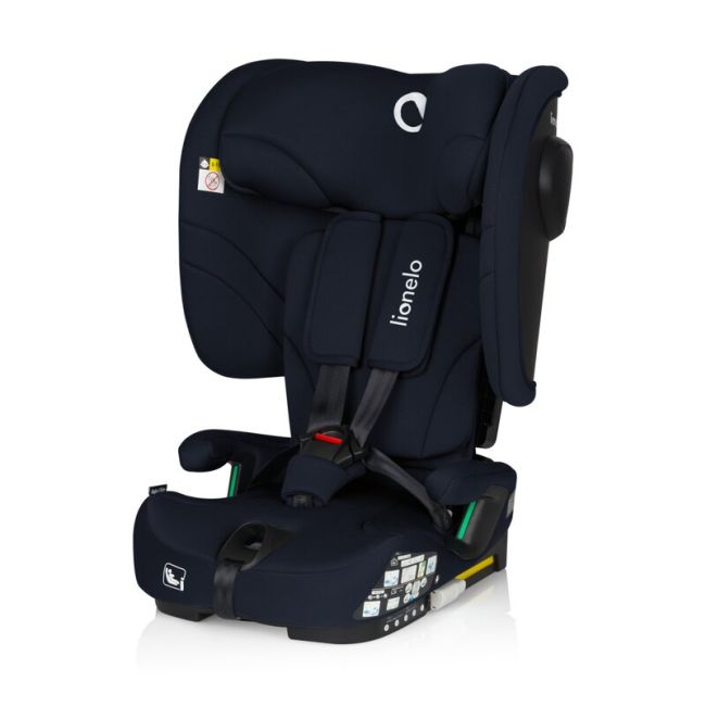 Scaun auto pliabil, Lionelo, Nelly, i-Size, 76- 150 cm, Tetiera reglabila in 15 pozitii, Spatar reglabil in 4 pozitii, Sisteme de fixare Isofix si Top Tether, Sezut lat si confortabil, Conform cu ECE R129, Albastru BYNLO-NELLY_I-SIZE_BLUE_NAVY
