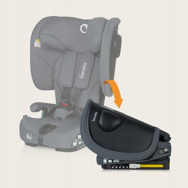 Scaun auto pliabil, Lionelo, Nelly, i-Size, 76- 150 cm, Tetiera reglabila in 15 pozitii, Spatar reglabil in 4 pozitii, Sisteme de fixare Isofix si Top Tether, Sezut lat si confortabil, Conform cu ECE R129, Gri BYNLO-NELLY_I-SIZE_GREY_GRAPHITE