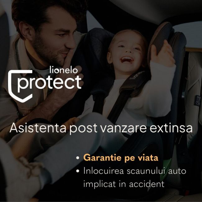 Scaun auto pliabil, Lionelo, Nelly, i-Size, 76- 150 cm, Tetiera reglabila in 15 pozitii, Spatar reglabil in 4 pozitii, Sisteme de fixare Isofix si Top Tether, Sezut lat si confortabil, Conform cu ECE R129, Gri BYNLO-NELLY_I-SIZE_GREY_GRAPHITE