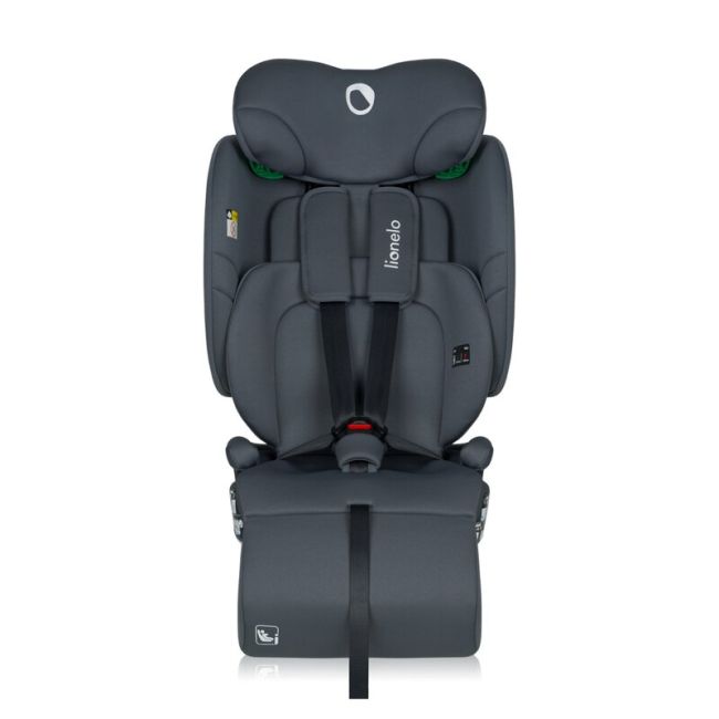Scaun auto pliabil, Lionelo, Nelly, i-Size, 76- 150 cm, Tetiera reglabila in 15 pozitii, Spatar reglabil in 4 pozitii, Sisteme de fixare Isofix si Top Tether, Sezut lat si confortabil, Conform cu ECE R129, Gri BYNLO-NELLY_I-SIZE_GREY_GRAPHITE