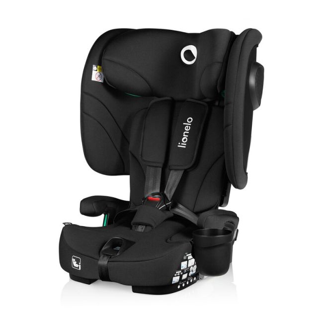 Scaun auto pliabil, Lionelo, Nelly, i-Size, 76- 150 cm, Tetiera reglabila in 15 pozitii, Spatar reglabil in 4 pozitii, Sisteme de fixare Isofix si Top Tether, Sezut lat si confortabil, Conform cu ECE R129, Negru BYNLO-NELLY_I-SIZE_BLACK_CARBON