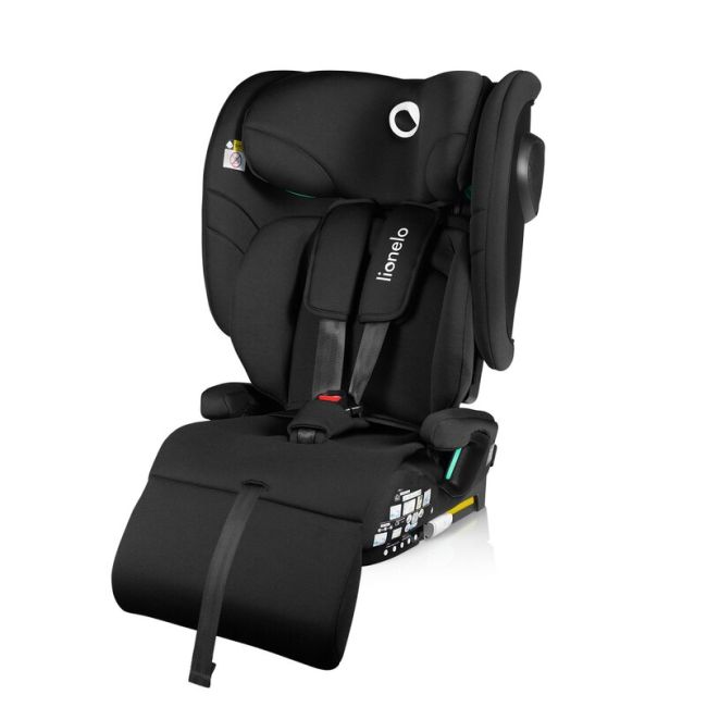 Scaun auto pliabil, Lionelo, Nelly, i-Size, 76- 150 cm, Tetiera reglabila in 15 pozitii, Spatar reglabil in 4 pozitii, Sisteme de fixare Isofix si Top Tether, Sezut lat si confortabil, Conform cu ECE R129, Negru BYNLO-NELLY_I-SIZE_BLACK_CARBON