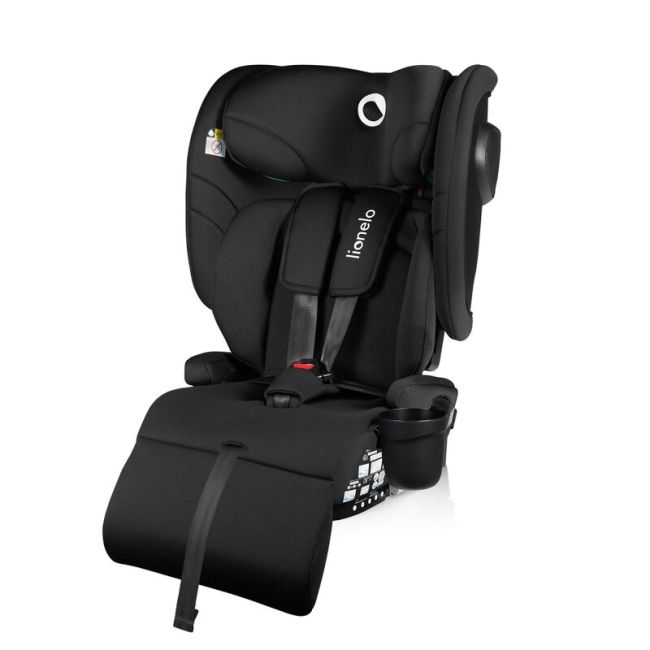 Scaun auto pliabil, Lionelo, Nelly, i-Size, 76- 150 cm, Tetiera reglabila in 15 pozitii, Spatar reglabil in 4 pozitii, Sisteme de fixare Isofix si Top Tether, Sezut lat si confortabil, Conform cu ECE R129, Negru BYNLO-NELLY_I-SIZE_BLACK_CARBON