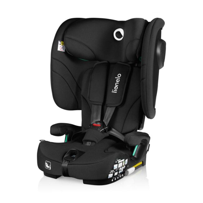 Scaun auto pliabil, Lionelo, Nelly, i-Size, 76- 150 cm, Tetiera reglabila in 15 pozitii, Spatar reglabil in 4 pozitii, Sisteme de fixare Isofix si Top Tether, Sezut lat si confortabil, Conform cu ECE R129, Negru BYNLO-NELLY_I-SIZE_BLACK_CARBON