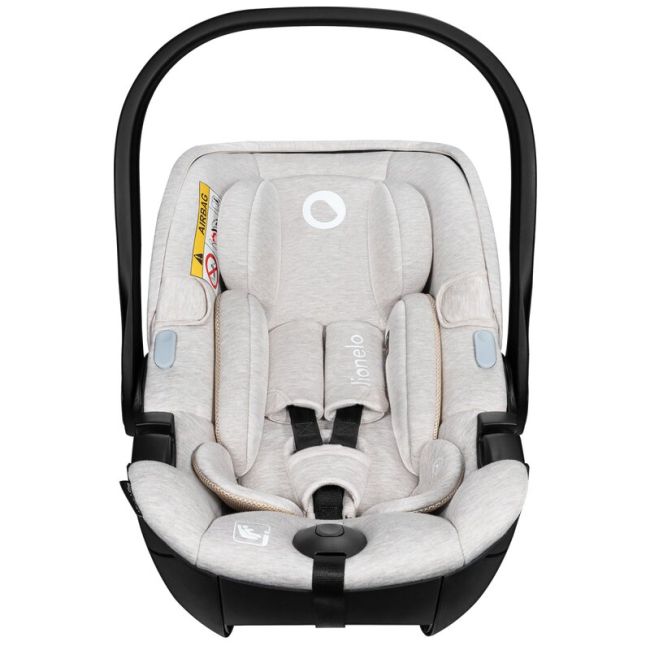 Scoica auto, Lionelo, Moxie, i-Size, 40-87 cm, Tetiera reglabila, intarita cu spuma de memorie, Carcasa ventilata, Din bambus, Protectie avansata, Conform cu R129, Bej BYNLO-MOXIE_I-SIZE_BEIGE_SAND