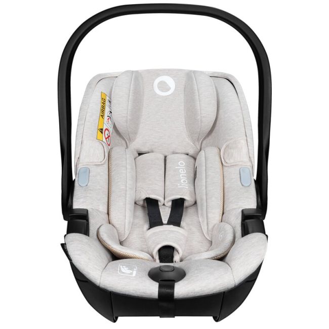 Scoica auto, Lionelo, Moxie, i-Size, 40-87 cm, Tetiera reglabila, intarita cu spuma de memorie, Carcasa ventilata, Din bambus, Protectie avansata, Conform cu R129, Bej BYNLO-MOXIE_I-SIZE_BEIGE_SAND
