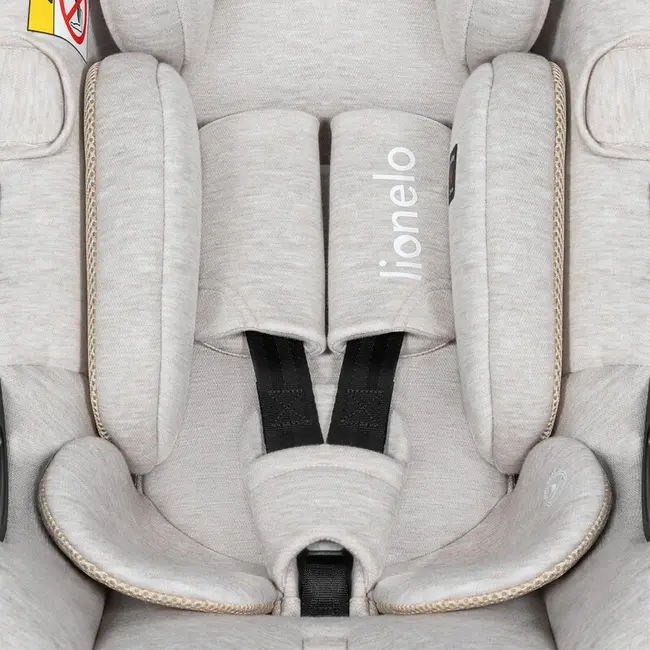 Scoica auto, Lionelo, Moxie, i-Size, 40-87 cm, Tetiera reglabila, intarita cu spuma de memorie, Carcasa ventilata, Din bambus, Protectie avansata, Conform cu R129, Bej BYNLO-MOXIE_I-SIZE_BEIGE_SAND