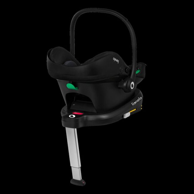 Scoica auto, Lionelo, i-Size Astrid, Include baza Isofix, 0-13 Kg, 40-87 cm, Cu maner si capotina reglabile, Cu protectie laterala avansata, Salteluta confortabila, Testat ADAC, Conform cu R129, Verde BYNLO-ASTRID_I-SIZE_GREEN+BASE_BLACK