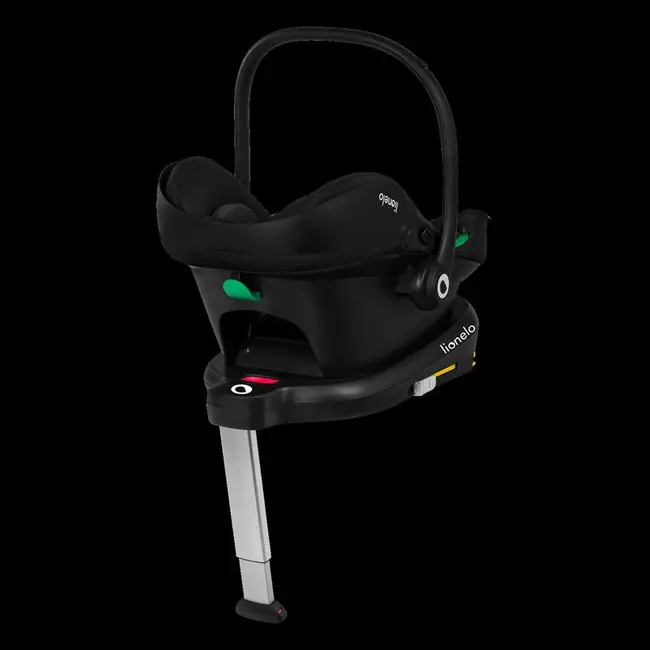 Scoica auto, Lionelo, i-Size Astrid, Include baza Isofix, 0-13 Kg, 40-87 cm, Cu maner si capotina reglabile, Cu protectie laterala avansata, Salteluta confortabila, Testat ADAC, Conform cu R129, Verde BYNLO-ASTRID_I-SIZE_GREEN+BASE_BLACK