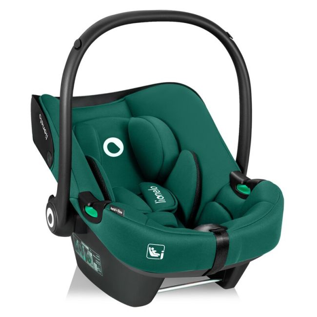Scoica auto, Lionelo, i-Size Astrid, Include baza Isofix, 0-13 Kg, 40-87 cm, Cu maner si capotina reglabile, Cu protectie laterala avansata, Salteluta confortabila, Testat ADAC, Conform cu R129, Verde BYNLO-ASTRID_I-SIZE_GREEN+BASE_BLACK
