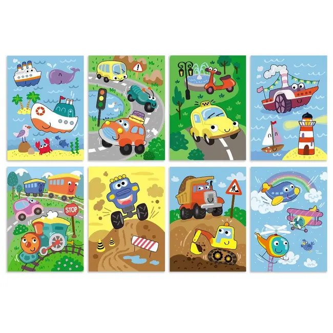 Set de colorat cu apa - vehicule