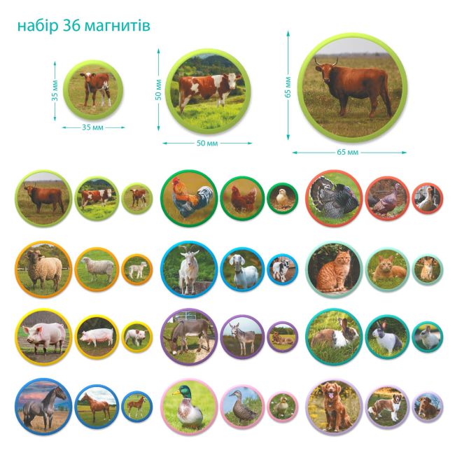 Set magneti montessori - animale de la ferma
