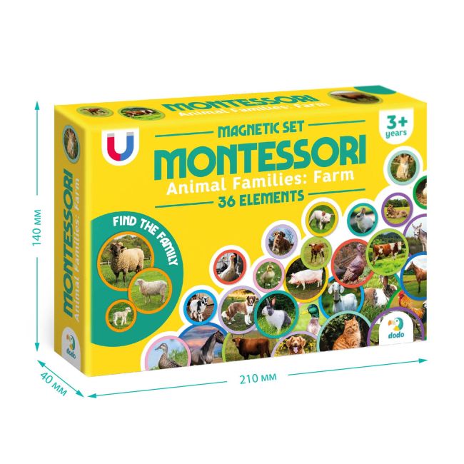 Set magneti montessori - animale de la ferma