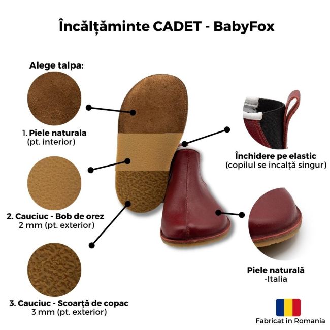 Botosei Cadet (Culoare nappa: Roz, Marime: 28, Decor: Fara decor)