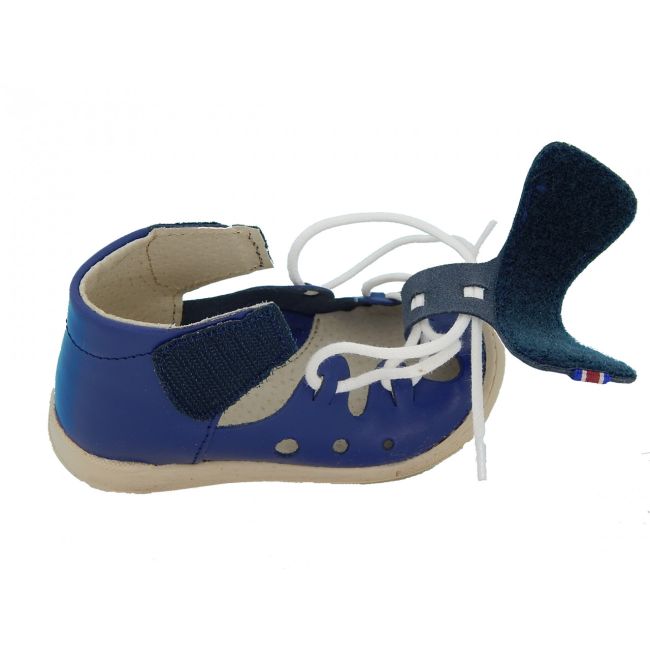 Sandale copii, Tahiti (Marime: 19, Culoare nappa: blu, Decor: Buline)