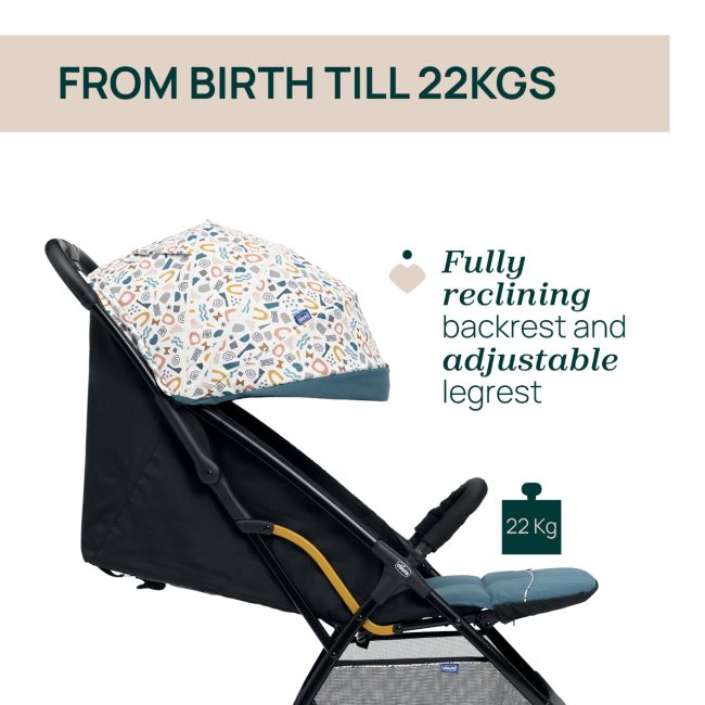 Carucior sport Chicco Glee, JoyfulTeal (Albastru), 0luni+ CHC8706878-8