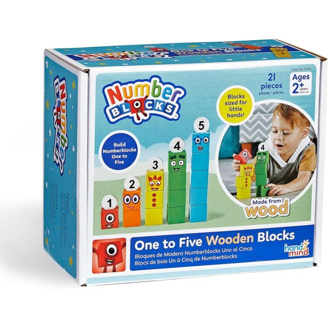 Cuburi din lemn numberblocks  - de la 1 la 5