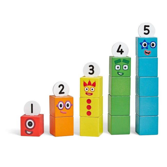 Cuburi din lemn numberblocks  - de la 1 la 5