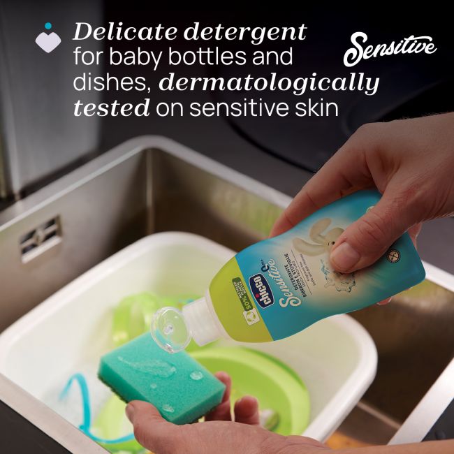 Detergent pentru biberoane si vesela bebelusului Chicco 300ml, 0 luni+ CHC09570-7